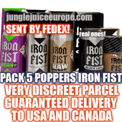 Iron fist poppers pack free delivery by FedEx  USA and Canada